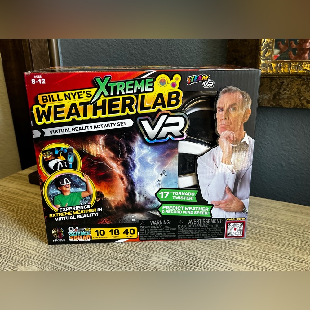 🆕 Bill Nye Xtreme Weather Lab VR Headset - Black & White